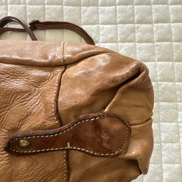 Costanza Rota Satchel Brown Large Tote Double Handle Shoulder Strap Boho Travel - Picture 11 of 16